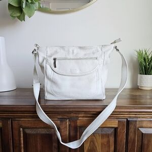 Vintage Stone & Co Genuine Leather Shoulder Crossbody Bag Green Interior Purse